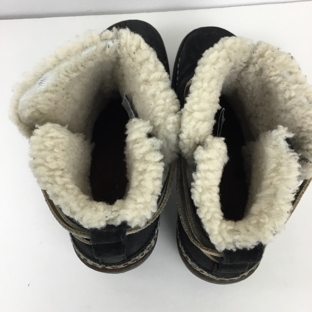 Ugg Women's Black Cove 5178 Suede Fur Ankle Winter Boot - Picture 6 of 12